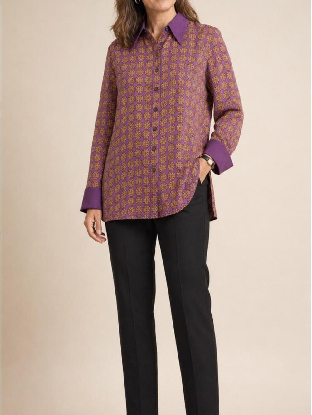 Loulou de la Falaise 100% Silk Y2K Blouse Size 10 NWOT